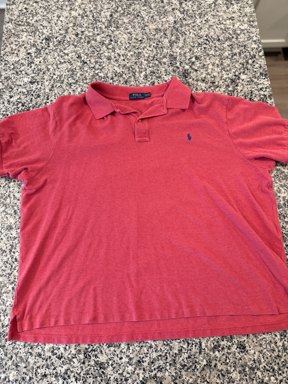 Ralph Lauren Men’s Red Polo Shirt with Navy Pony